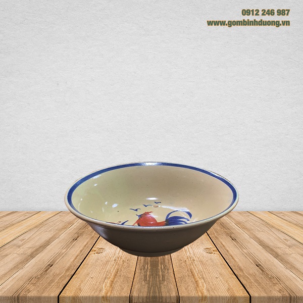 Vẽ gà - Mẫu chén dĩa đẹp Lái Thiêu