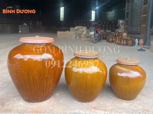 chum sành tráng men nam long