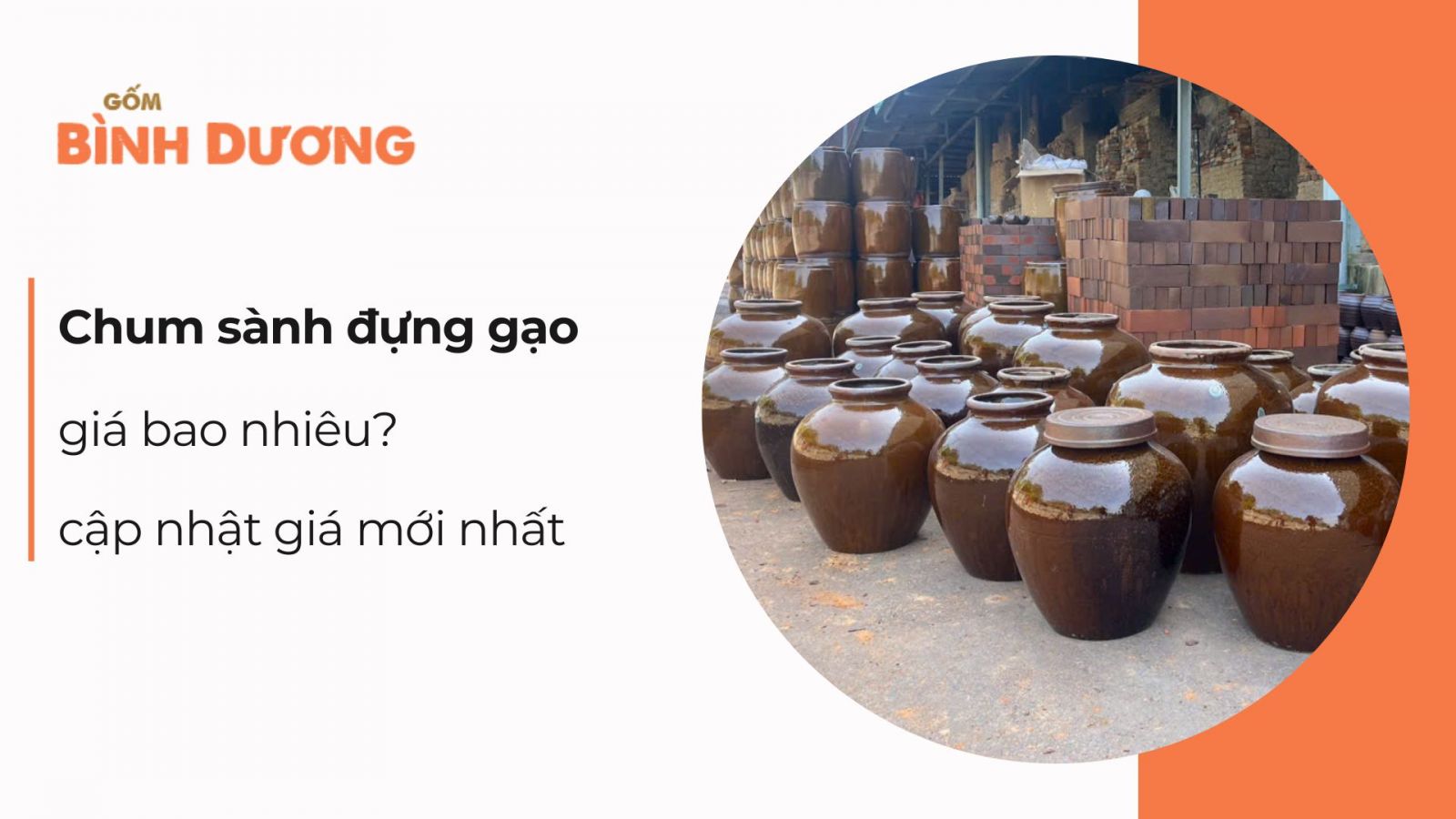 Chum sành đựng gạo giá bao nhiêu? Cập nhật giá mới nhất