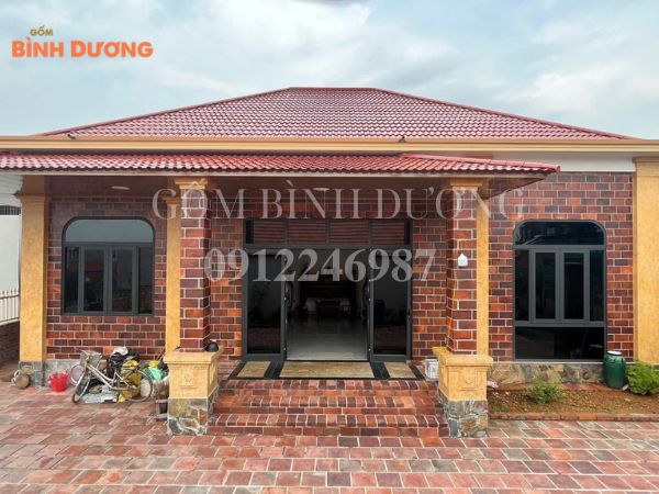 công trình gạch xây không trát