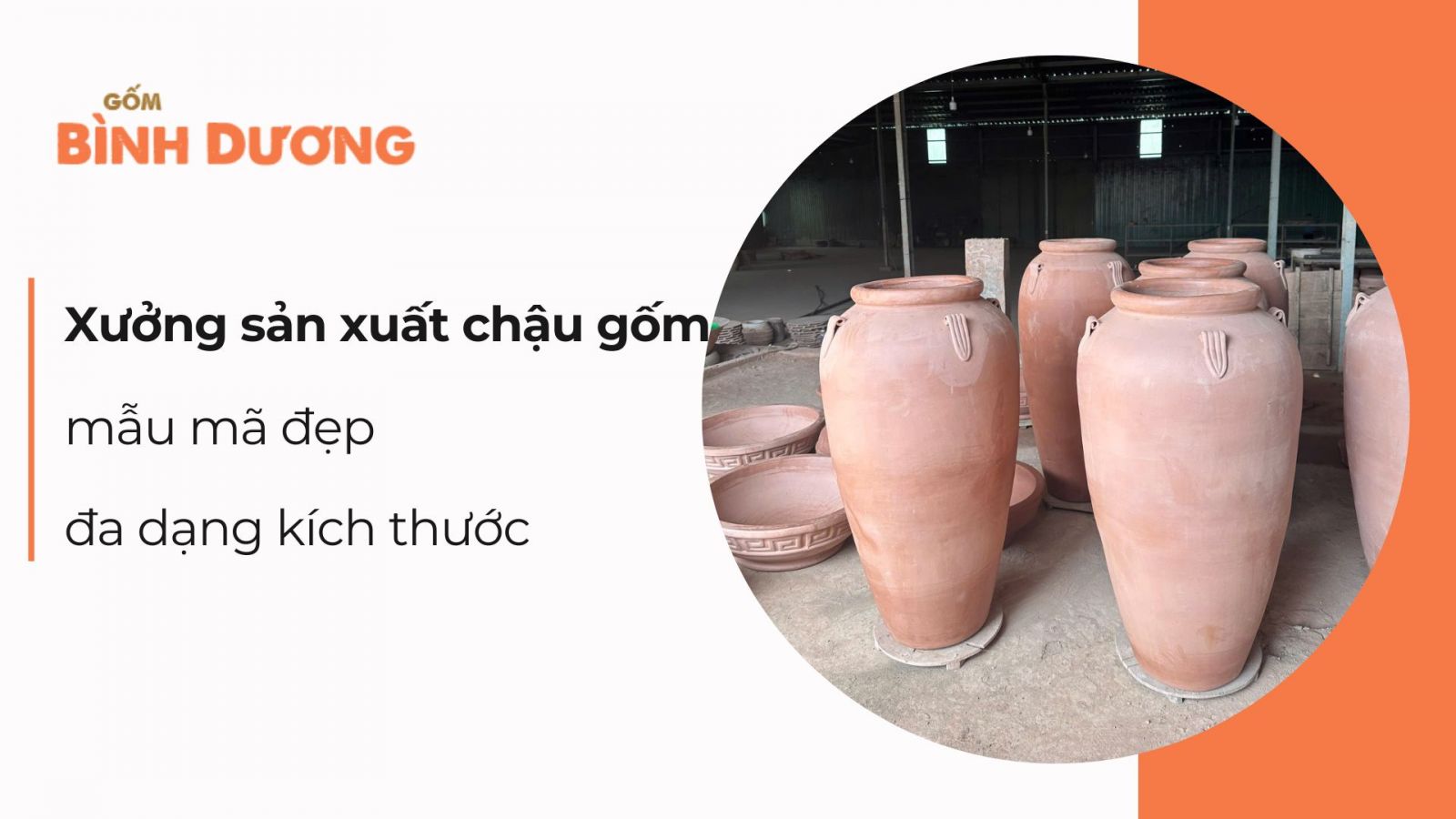 Xưởng sản xuất chậu gốm: mẫu mã đẹp, đa dạng kích thước