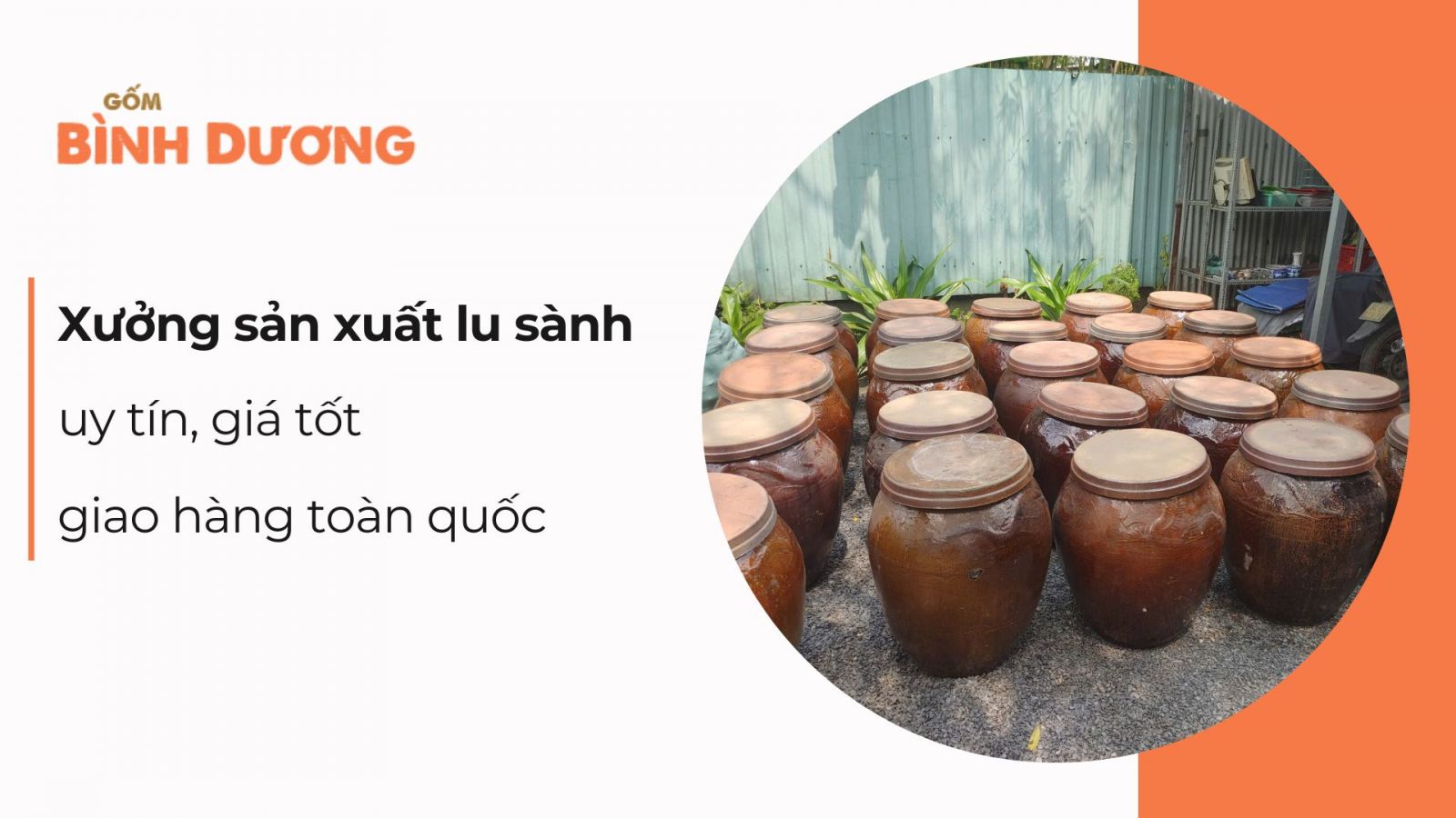 Xưởng sản xuất lu sành uy tín, giá tốt, giao hàng toàn quốc